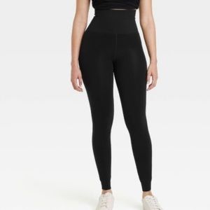 Shosho women’s high waisted seamless faux fur lined legging black sizes s/m